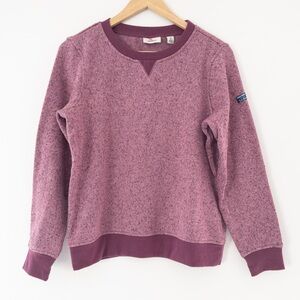 L.L. Bean Pink Marled Crew Neck Sweatshirt